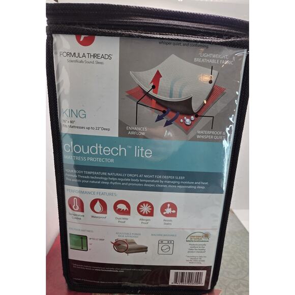 New Formula Threads Cloudtech Lite King Size 76 X 80 Waterproof Allergen Proof - Picture 2 of 8